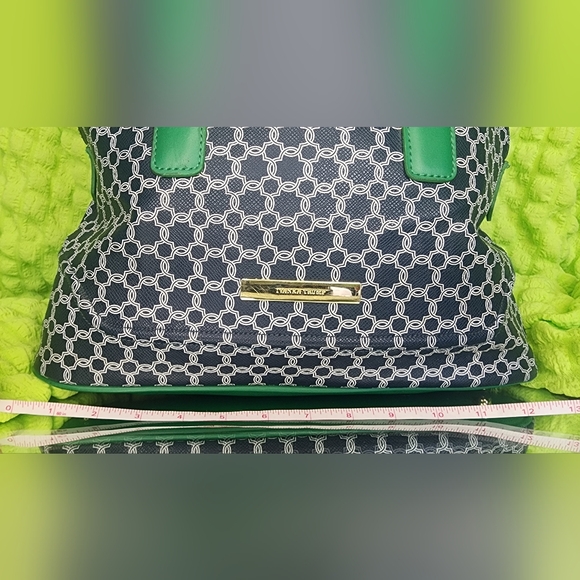 Ivanka Trump Green And Blue Satchel - Picture 4 of 13